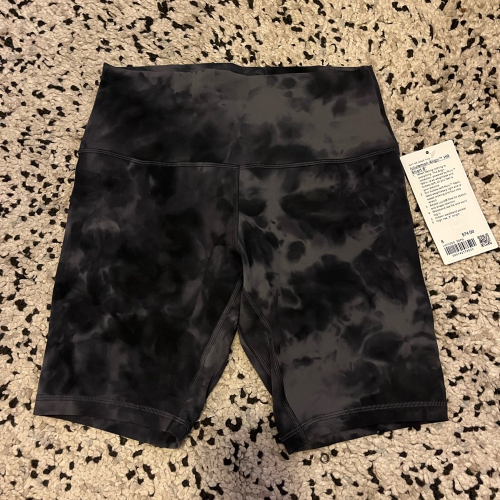 LULULEMON 8’ tie dye biker shorts NWT